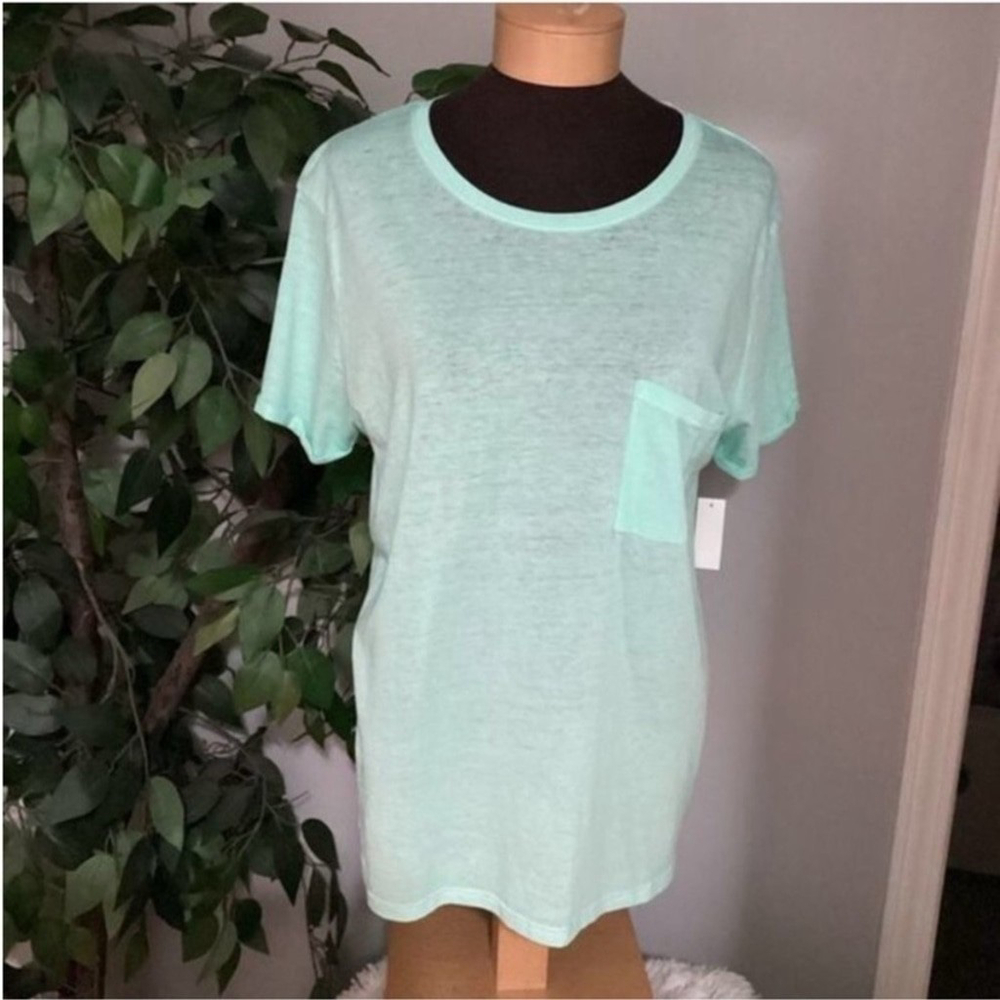 Women's SO Mint Green Short Sleeve Relaxed Tee L